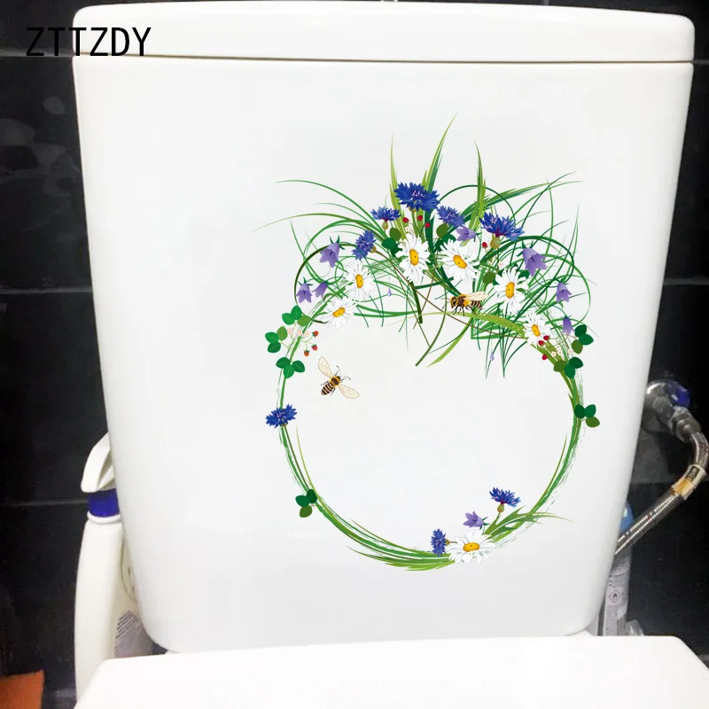 ZTTZDY 18 7 см × 24 6 дикая Хризантема трава кольцо WC Туалет украшения свежий воздух