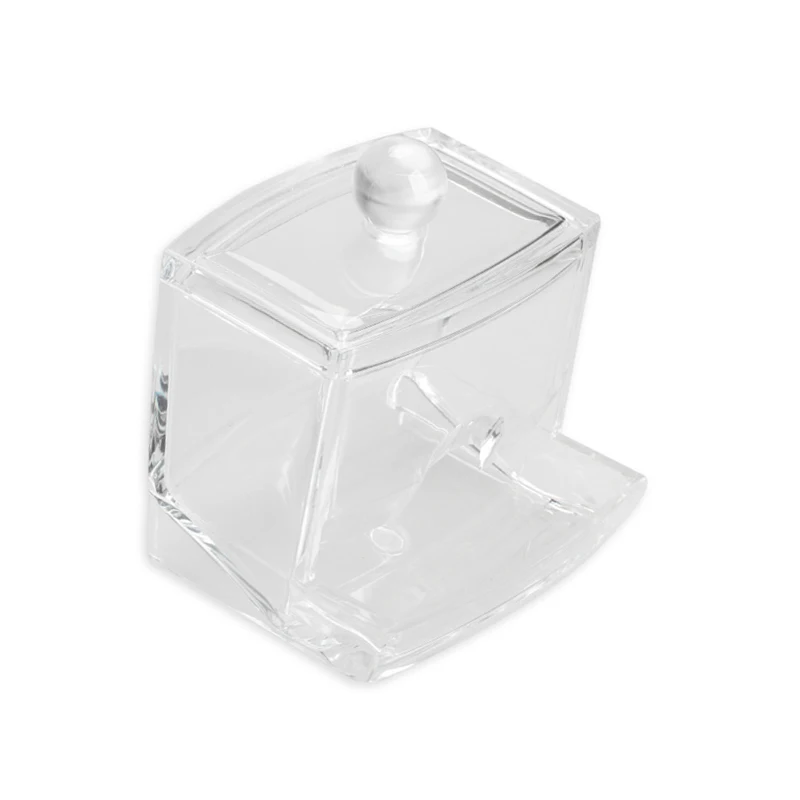 

Clear Cosmetic Makeup Case Acrylic Transparent Cotton Swab Storage Holder Box DSD666