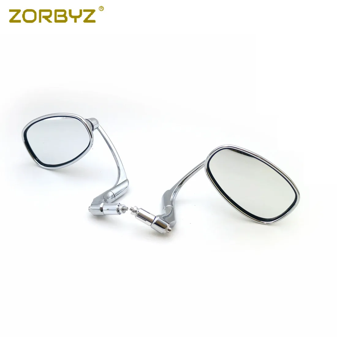 Мотоциклетное зеркало ZORBYZ 22 мм овальное хромированное боковое заднего вида с