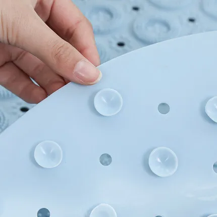 Круглый Противоскользящий мягкий массажный коврик с присоской для ванной