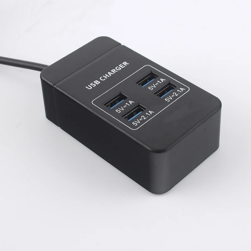 Зарядное устройство USB 4 порта штепсельная вилка EU/US/UK 2.1A розетка док-станция