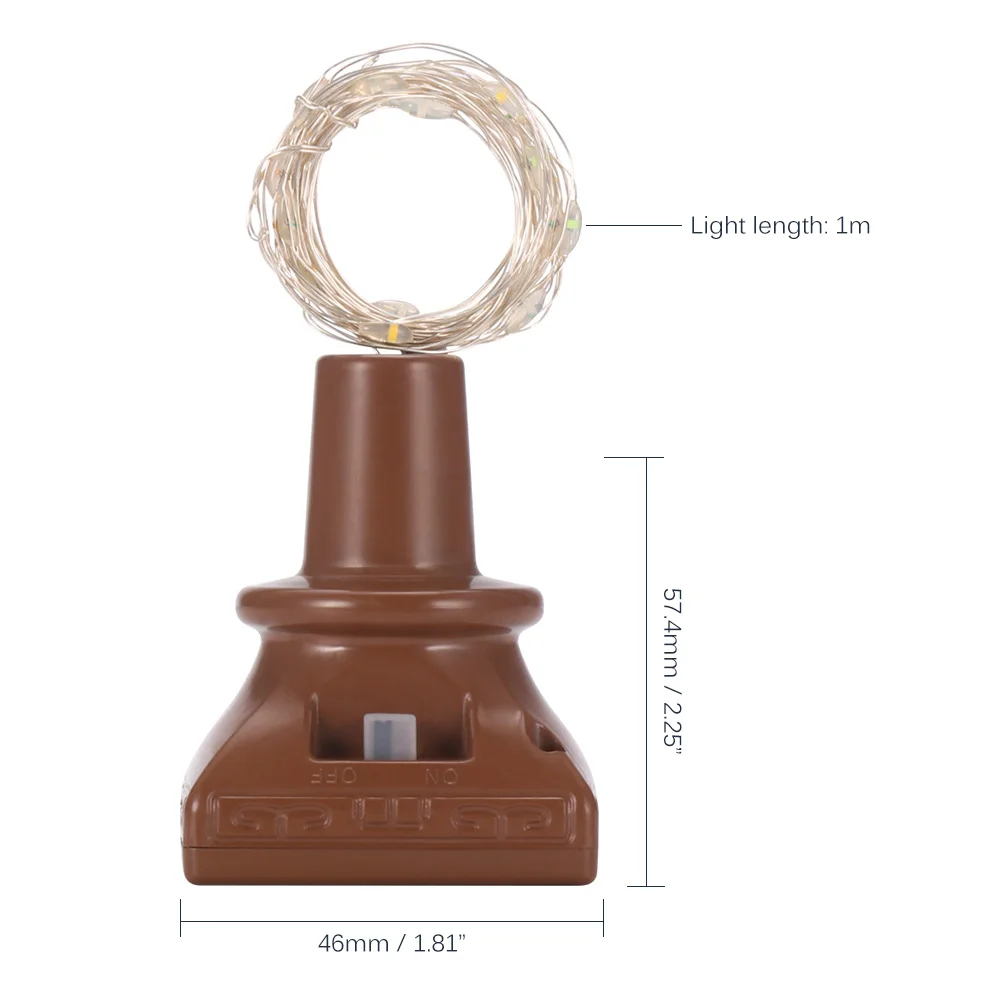 1/2 м светодиодный S светильники в форме винных бутылок (с крышкой) Встроенный