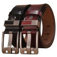2021 letter pin buckle cow genuine leather mens belt for men male vintage jeans cowskin belts 100 110 120 130 140 150cm belts