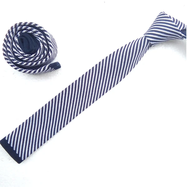 Mens Knit Ties For Women Solid Skinny Slim Narrow Horizontal Jacquard Woven Square End Textured Necktie Microfiber Hand Made | Аксессуары