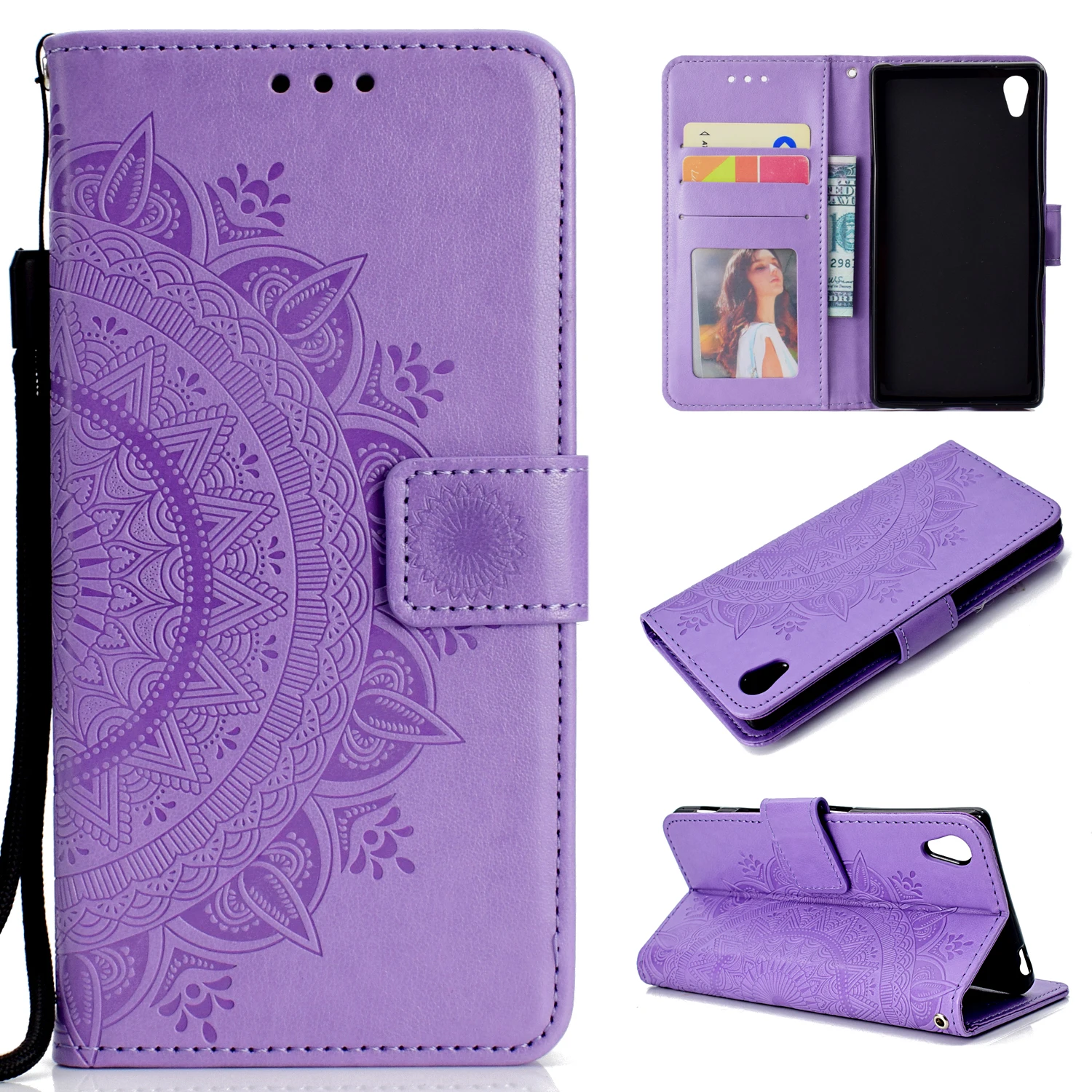 Роскошный кожаный держатель для кредитных карт умный сотовый Чехол телефона