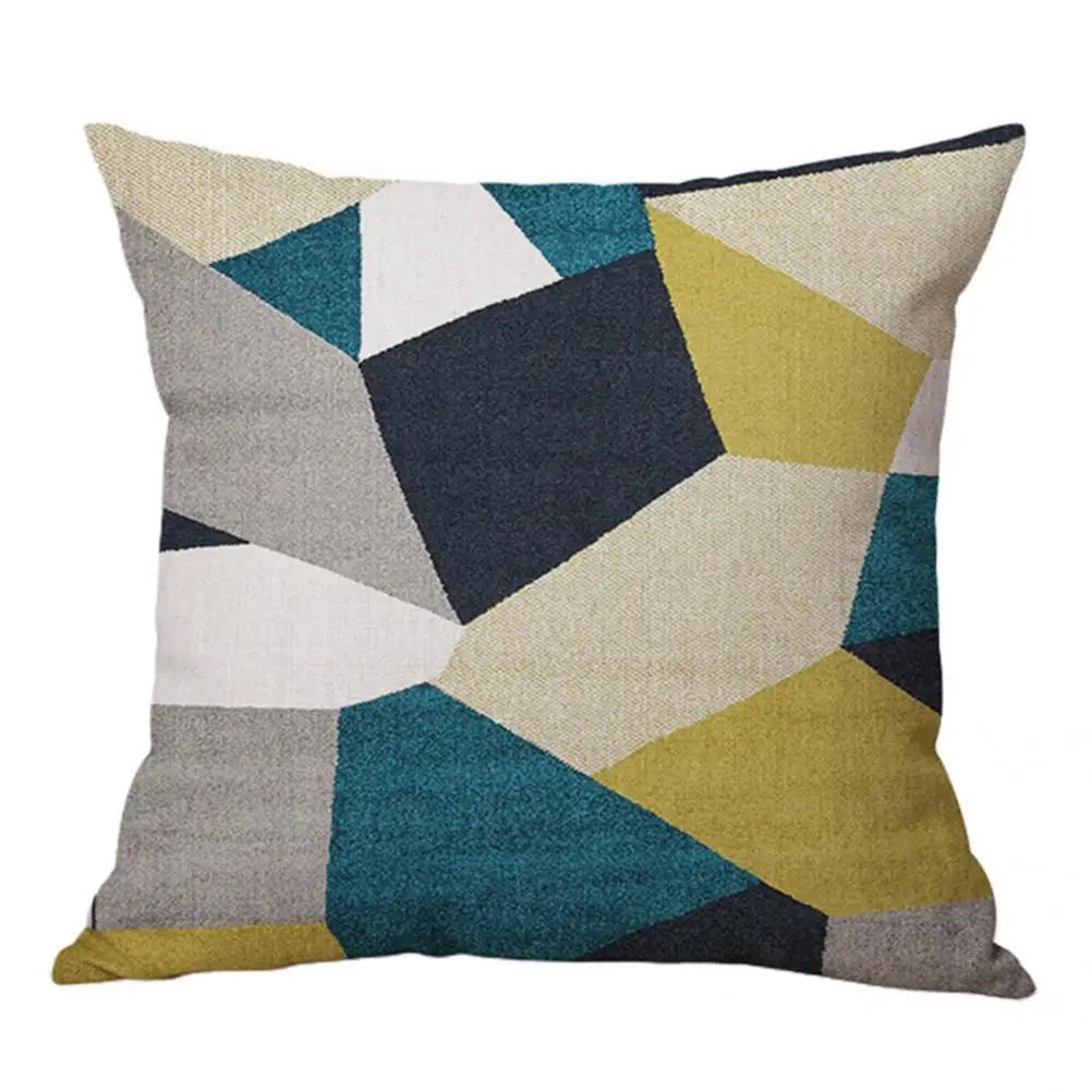 

Comfortable Lightweight Polyester Abstract Geometric Pillow Cove for Cafe