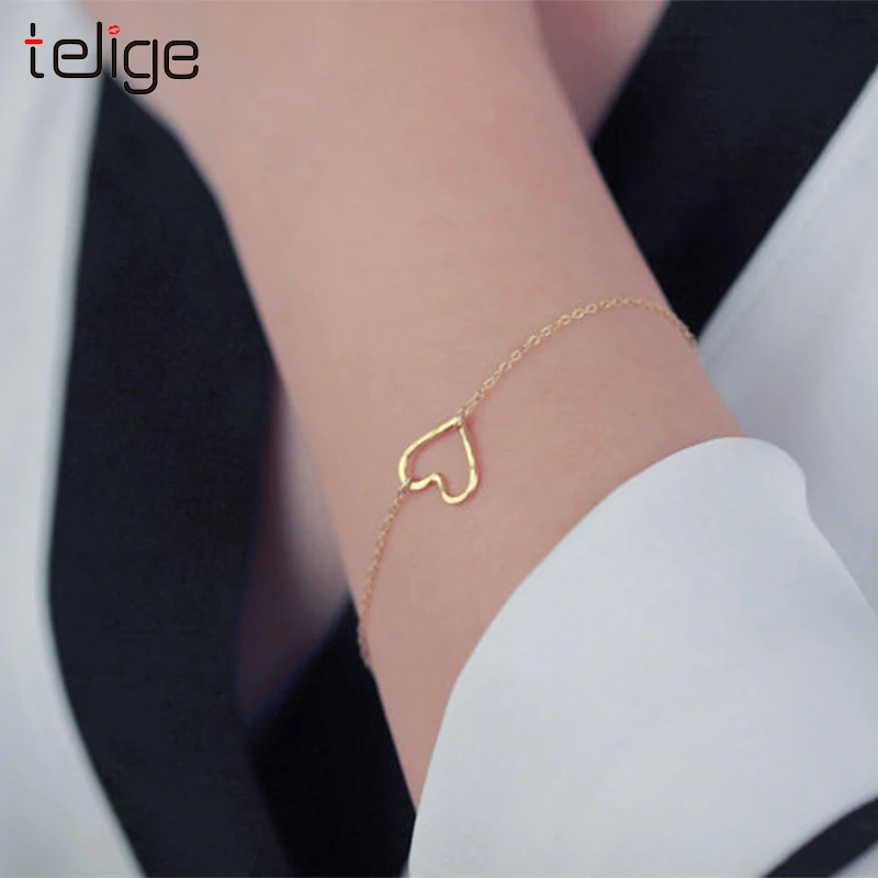 Женский браслет из нержавеющей стали с регулируемой цепочкой очаровательный для