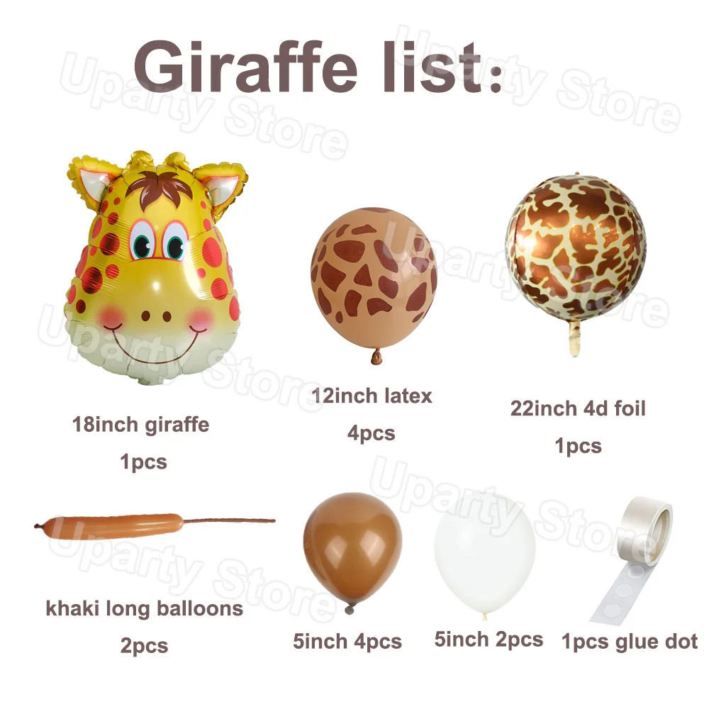 1 Набор воздушные шары в виде животных джунглей на день рождения обезьянка Лев