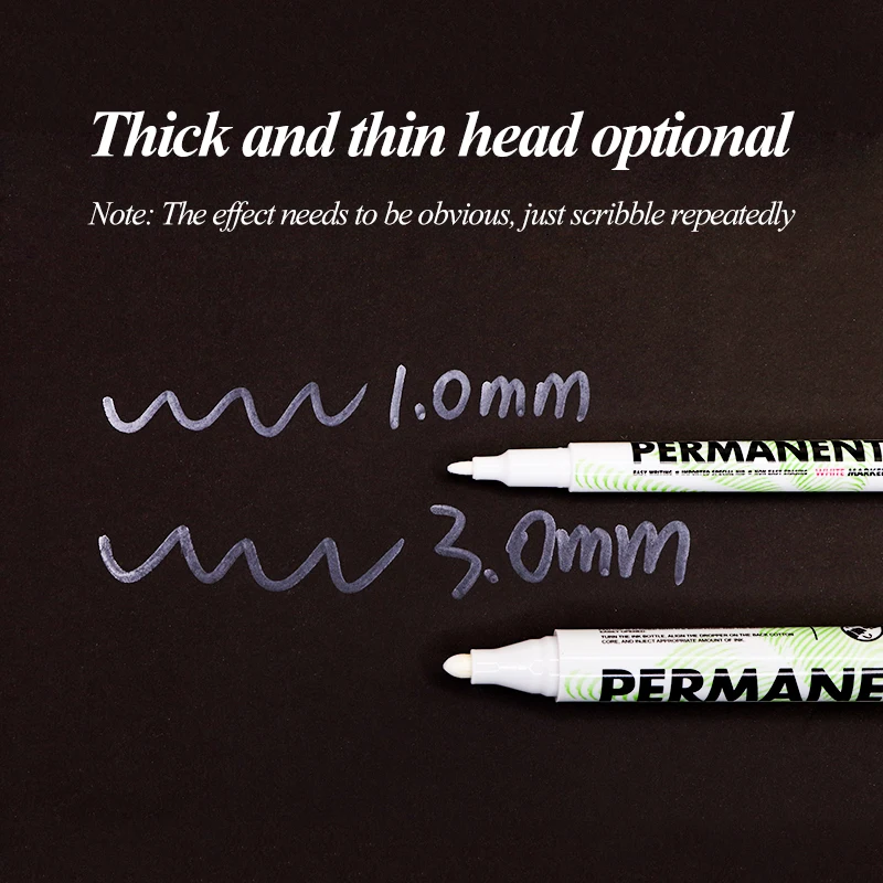 

Leto 0.1/0.3mm White Marker Pen Waterproof Graffiti Pen Paint Oil Marker Pens For Car Tire Permanent Paint Markers Pen