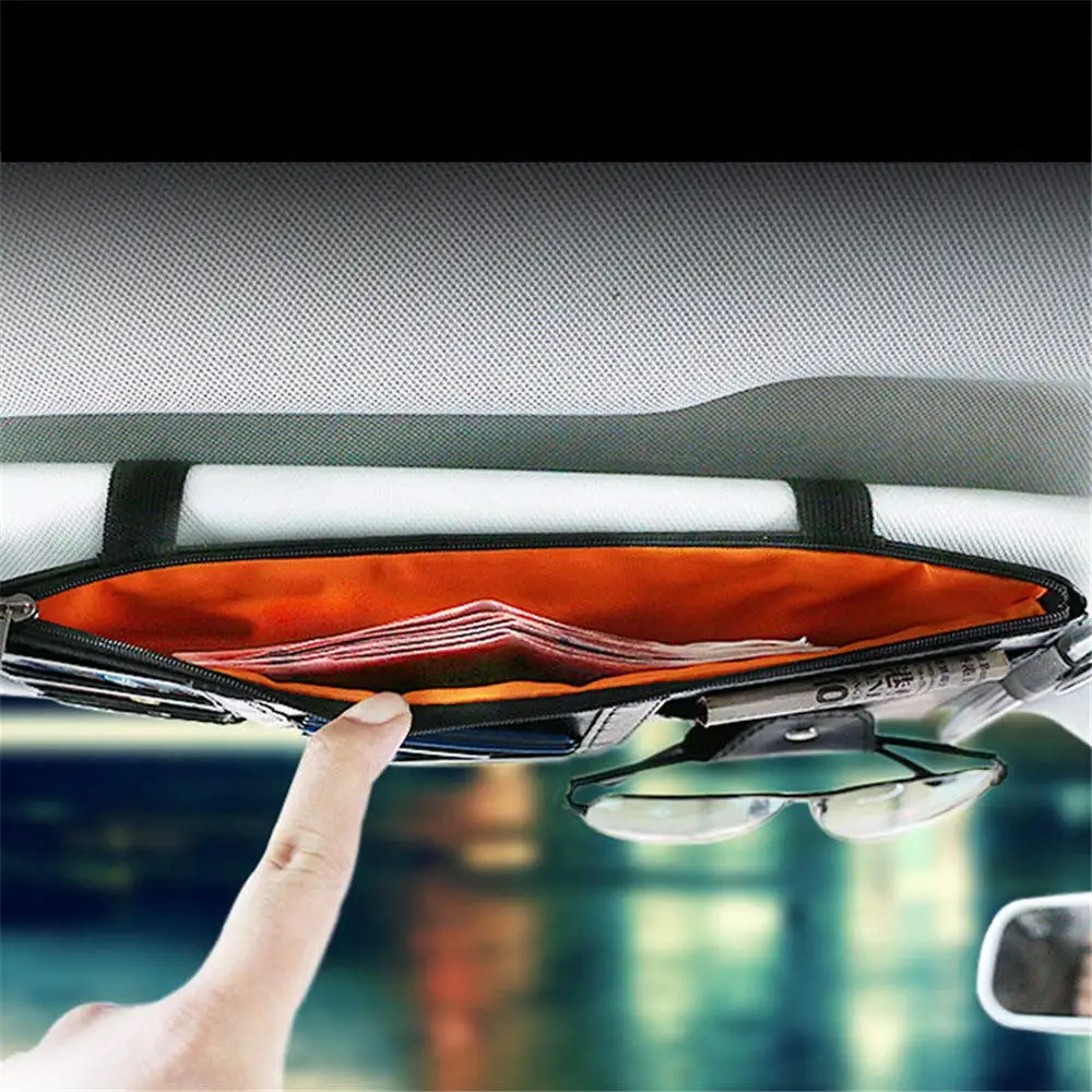 Автомобильный органайзер для солнцезащитного козырька из ПУ кожи