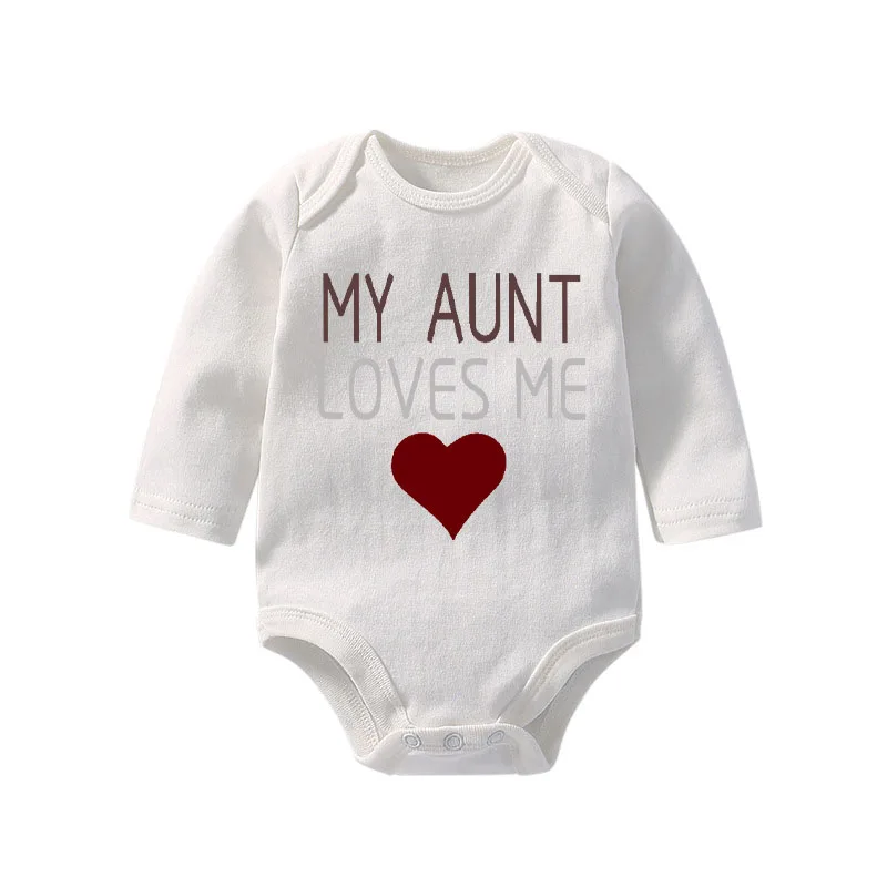 my aunt love me Culbutomind/детская одежда с длинными рукавами; сезон весна-осень; Одежда для новорожденных; одежда для малышей; детские комбинезоны для девочек - Цвет: my aunt love me