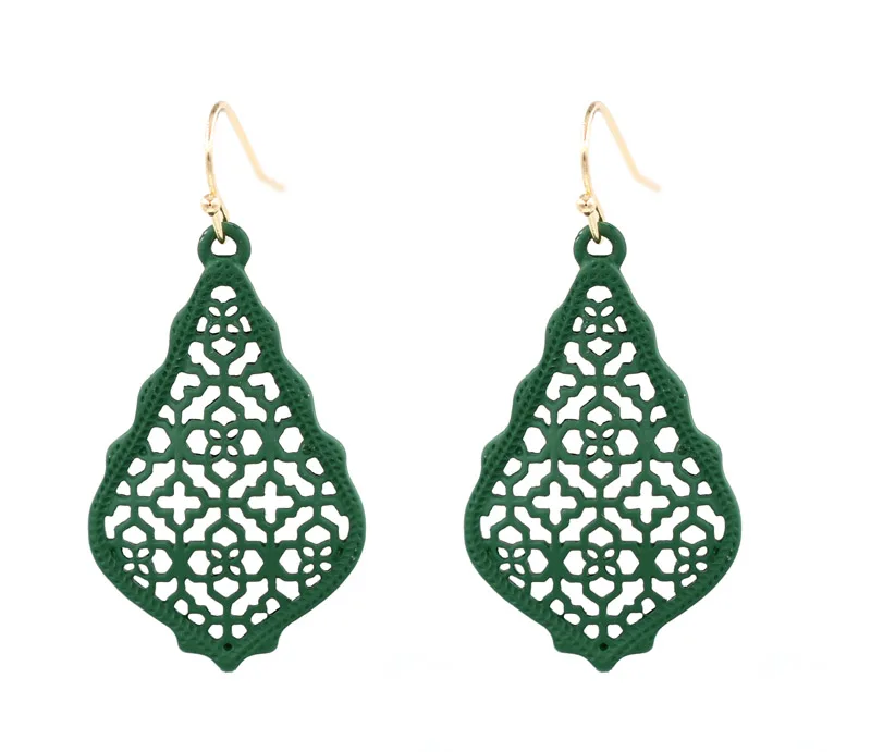 Новая мода много цветов Окрашенные 4 см маленькие каплевидные филигранные