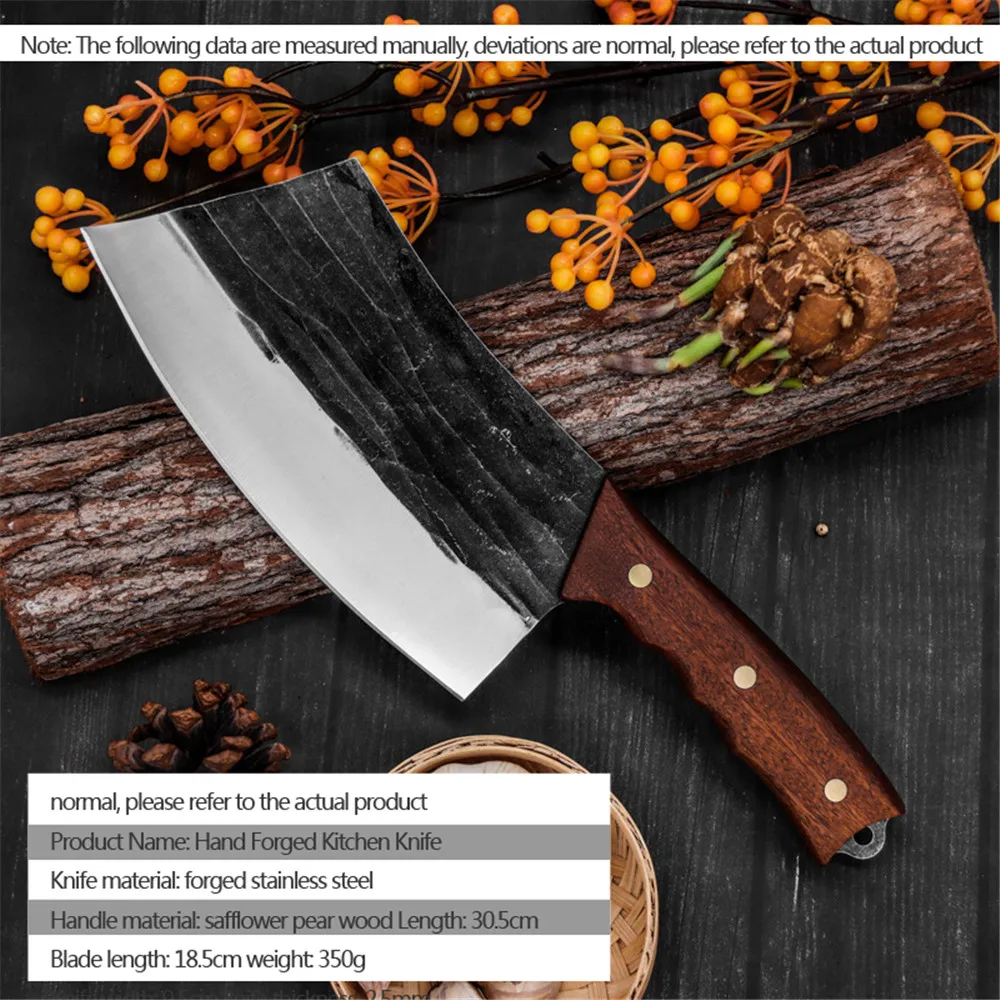 

Handmade Forged Butcher Knife Set Master High Hardness Chopping Slicing Chef Kitchen Knives Utility Cooking Kitchen Knife Tool