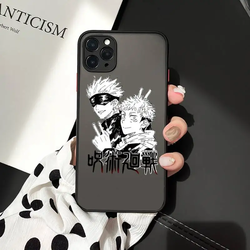 

Jujutsu Kaisen Satoru Gojo anime Phone Cases matte transparent For iphone 7 8 11 12 plus mini x xs xr pro max cover