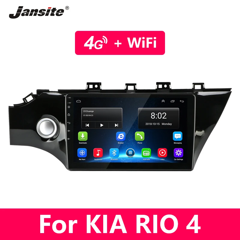 Jansite Android Автомагнитола для Kia RIO 4 2017 10 &quotips сенсорный экран Мультимедиа Видео
