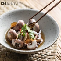 1pc relmhsyu japanese style retro ceramic 15 5cm ramen rice vegetable single noodle dinner bowl tableware