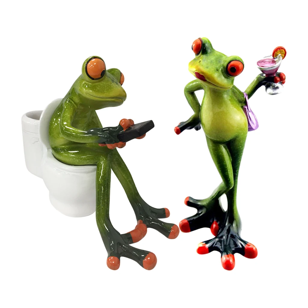 

Garden Decoration Outdoors Animal Statue Frog Figurines Landscape Decoration