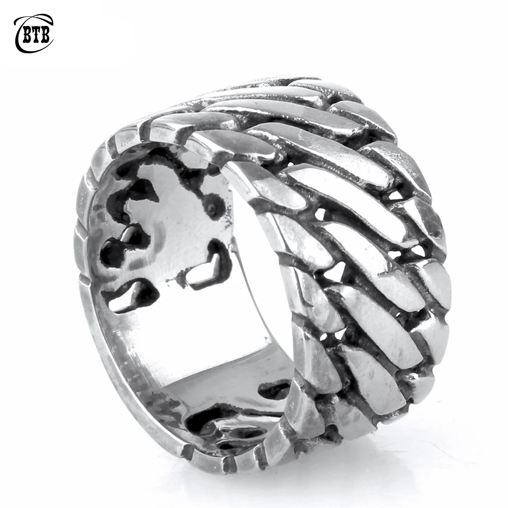 Не линяет байкеров широкая сеть кольцо Будда Рок Титан Кольца из нержавейки