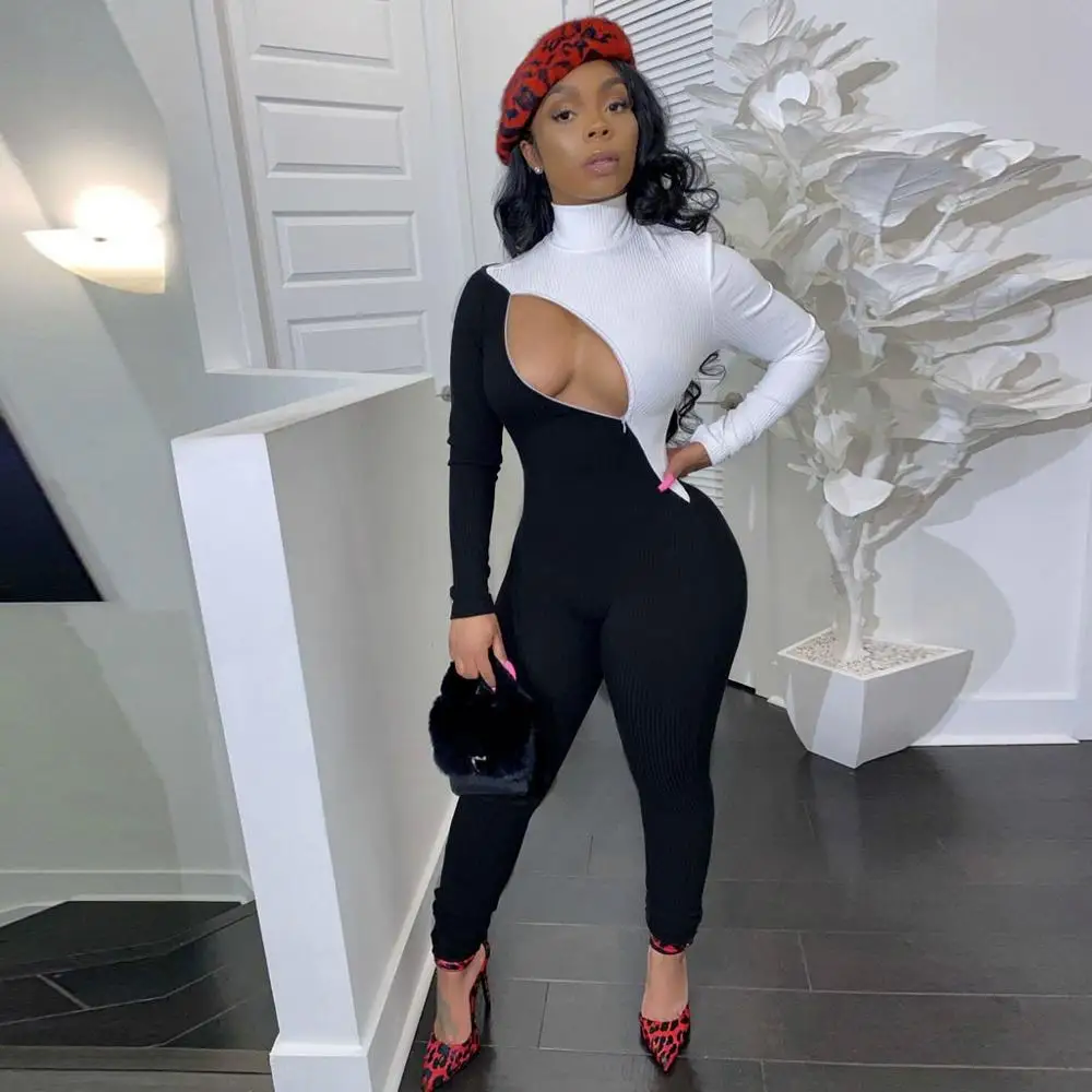 Женский комбинезон с длинным рукавом Adogirl Рождественский высоким воротником и