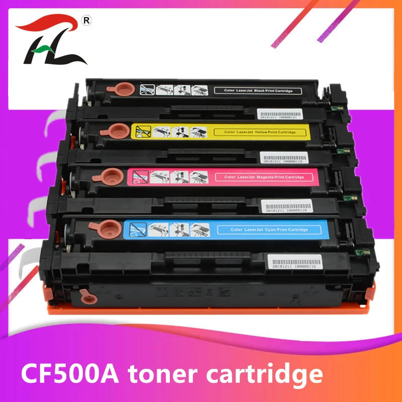 Yi Le Cai CF500A 202A совместимый цветной тонер-картридж для HP Color LaserJet Pro M254 M254dw 254nw MFP M281cdw