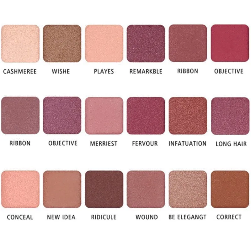 

Desert Rose Gold 18 Matte Color Luster Eyeshadow Palette Nude Makeup Makeup Waterproof Non-Smudge face Cosmetics