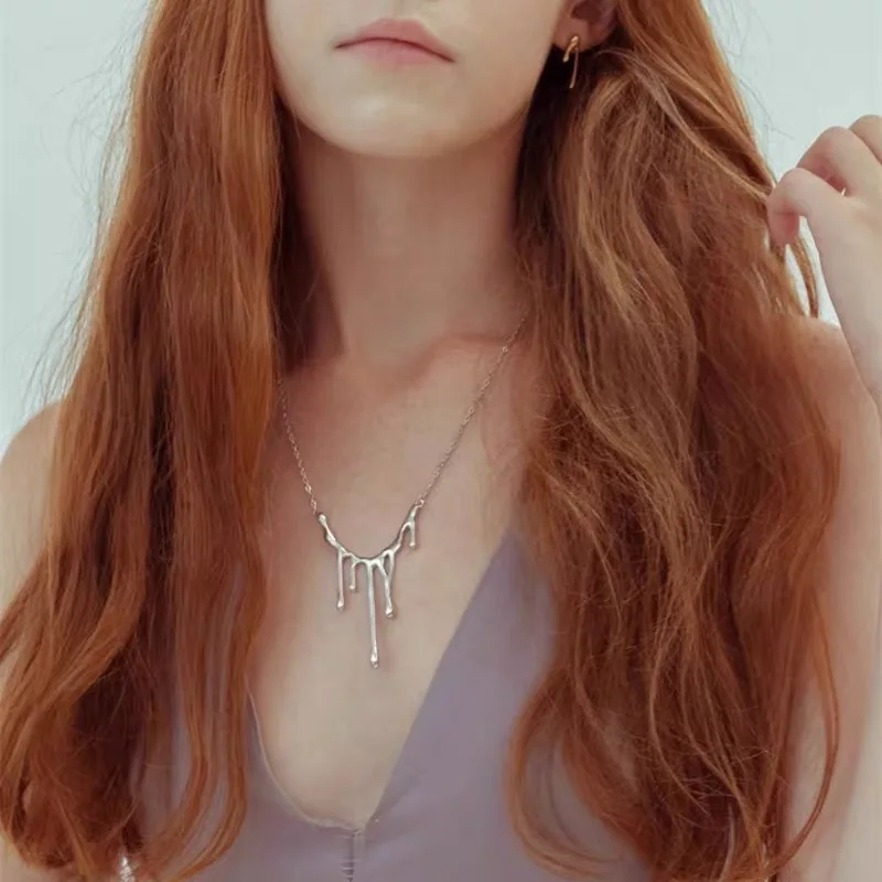 Ожерелье в готическом стиле виде капли воды для женщин ожерелья с искусственным