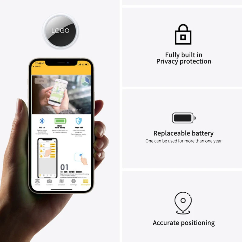 Смарт-трассировщик с Bluetooth для Apple AirTag трекер пряжкой устройство против потери GPS