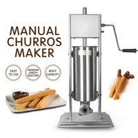 manual 5l 7l spanish churros maker machine jam dispenser stainless steel vertical device for fritters with 4 batter nozzle molds