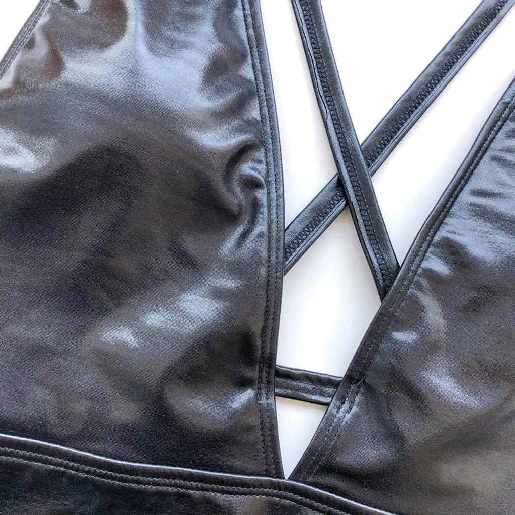 Открытый купальник 2021 черный с эффектом пуш-ап Женский цельный закрытый