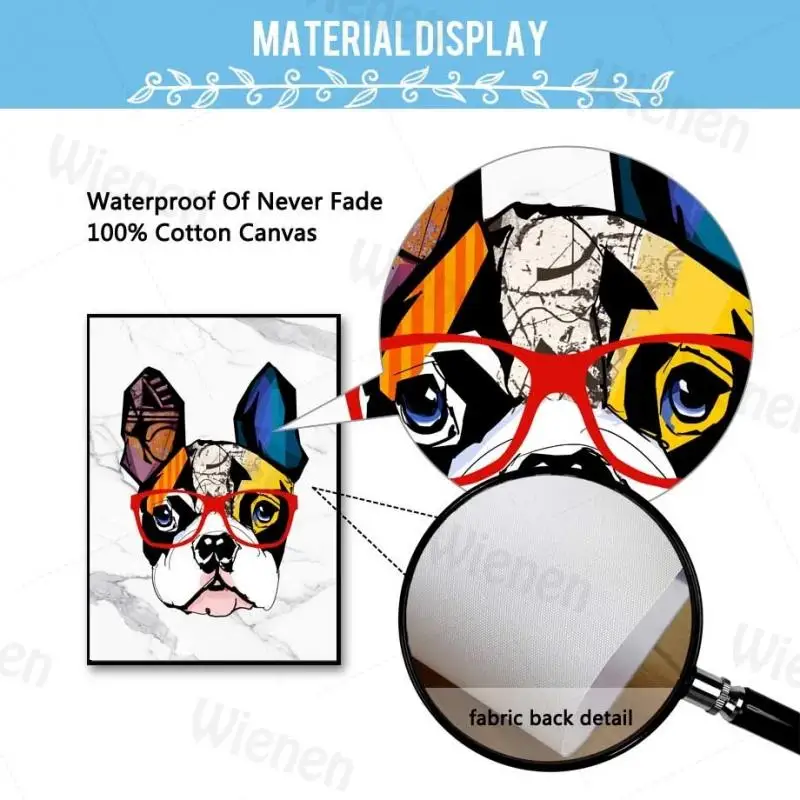 

Abstract Graffiti Color Posters and Prints Wall Pictures Bulldogs Marble Canvas Painting Unframed Entrance Interior Room Decor