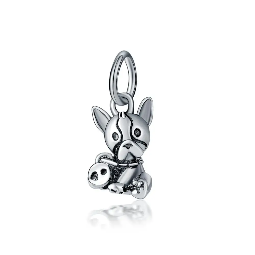 A1795 Серебристые цвета happy bull dog бусины кошка подвеска талисманы Fit Pandora Браслеты и браслеты для женщин новые модные украшения DIY berloques - Цвет: A1795