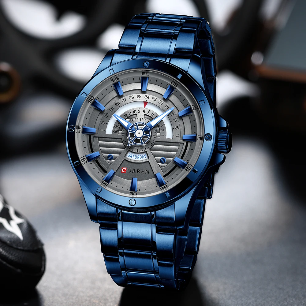 

New Arrivals Watches For Men CURREN Top Brand Luxury Watch Luminous Hands Wristwatch With Stainless Steel Fashion Quartz Clock