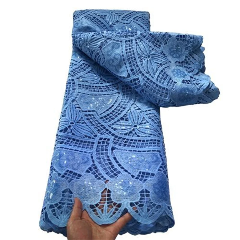 

Небесно-голубые блестки дизайн африканская сетка молочный шелк кружевная ткань Высокое качество французское кружево ткань красивый тюль д...