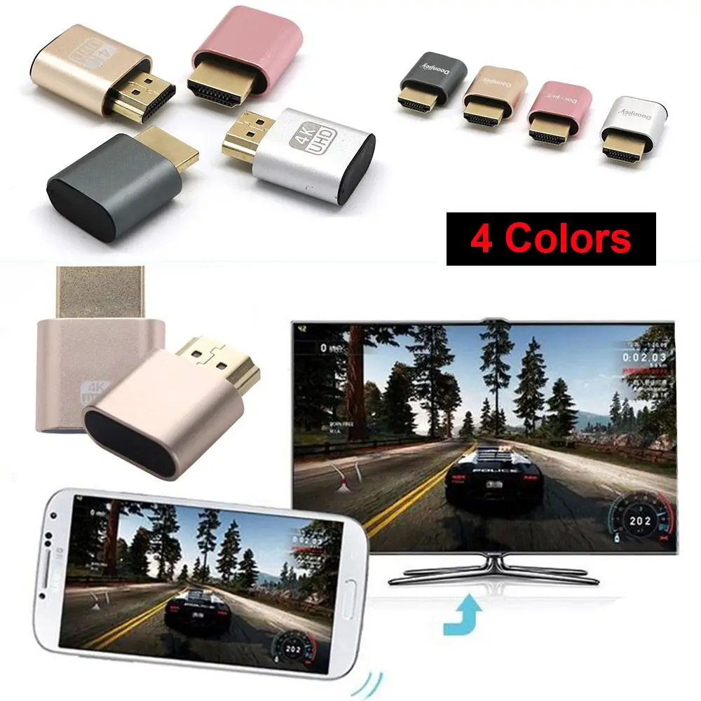 Мини-vga-адаптер для виртуального дисплея HDMI 1 4 DDC EDID заглушка эмулятор отображения
