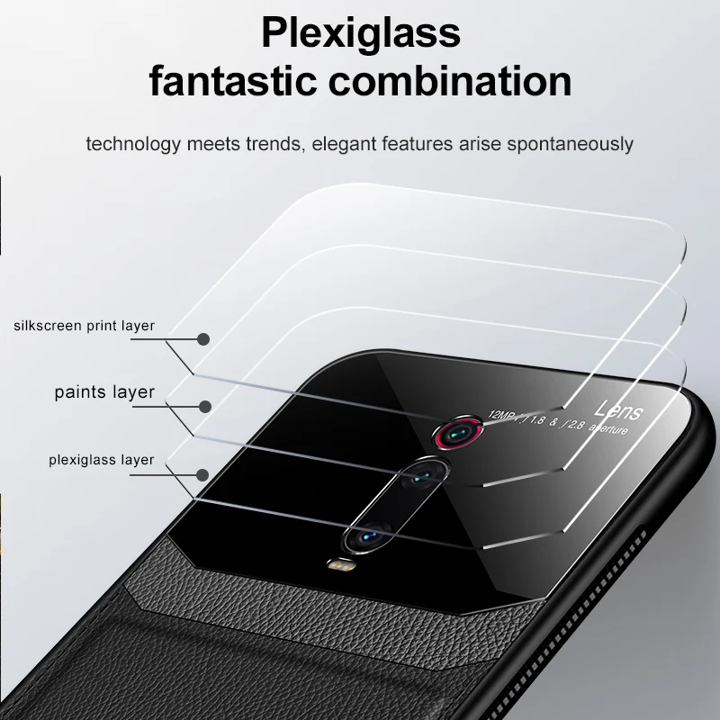 

Phone Case for Xiaomi Redmi K20 Pro Case Organic PC Retro Leather Skin Shockproof Soft Back Cover for Xiaomi Mi 9T Pro Case