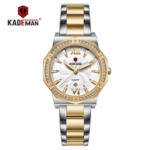 Часы наручные женские со стальным браслетом, Милые Роскошные брендовые дизайнерские, с кристаллами, высокого качества