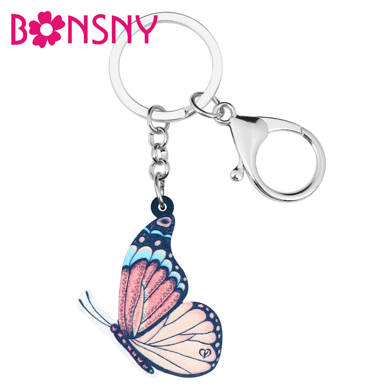 ARWA акриловая кисточка-footed Butterfly Keychais большая насекомое животное брелок ювелирные