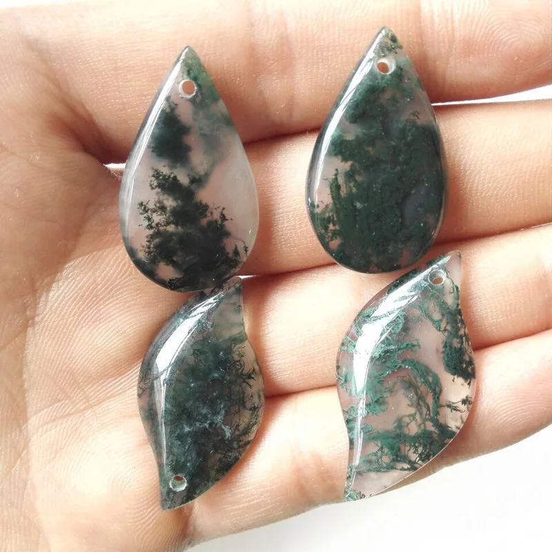 Подвески из натурального водного агата ювелирные изделия изящные украшения