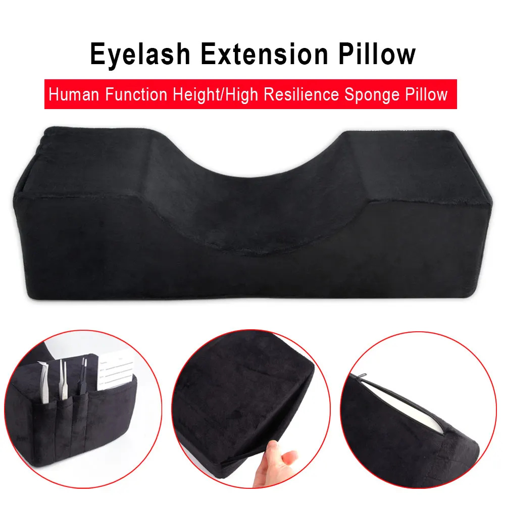 

Eyelash Extension Pillow Soft Grafting Eyelashes Flannel Ergonomic Memory Foam Lash Pillow Salon Use Headrest Neck Support Tool