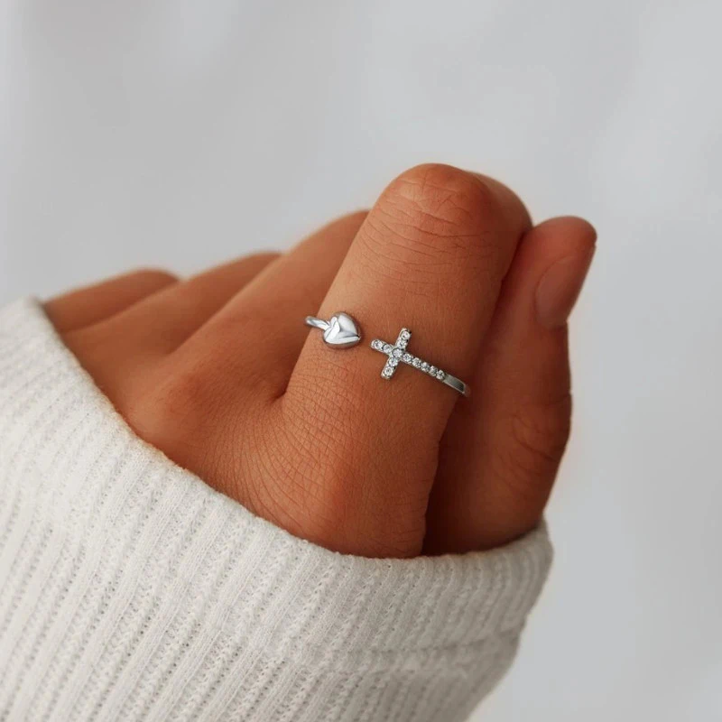 

Hot To my Daughter - I Believe in You Ring Alloy Ring Adjustable Open Rings for Fine Jewelry