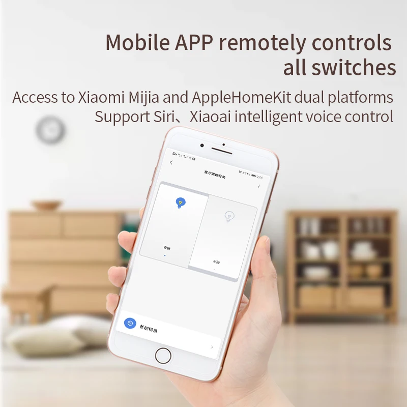 

Aqrar Smart Wall Switch D1/Wireless D1 Zigbee3.0 Remote Control Light Switch Works with Apple HomeKit Xiaomi Mijia Mi Home App