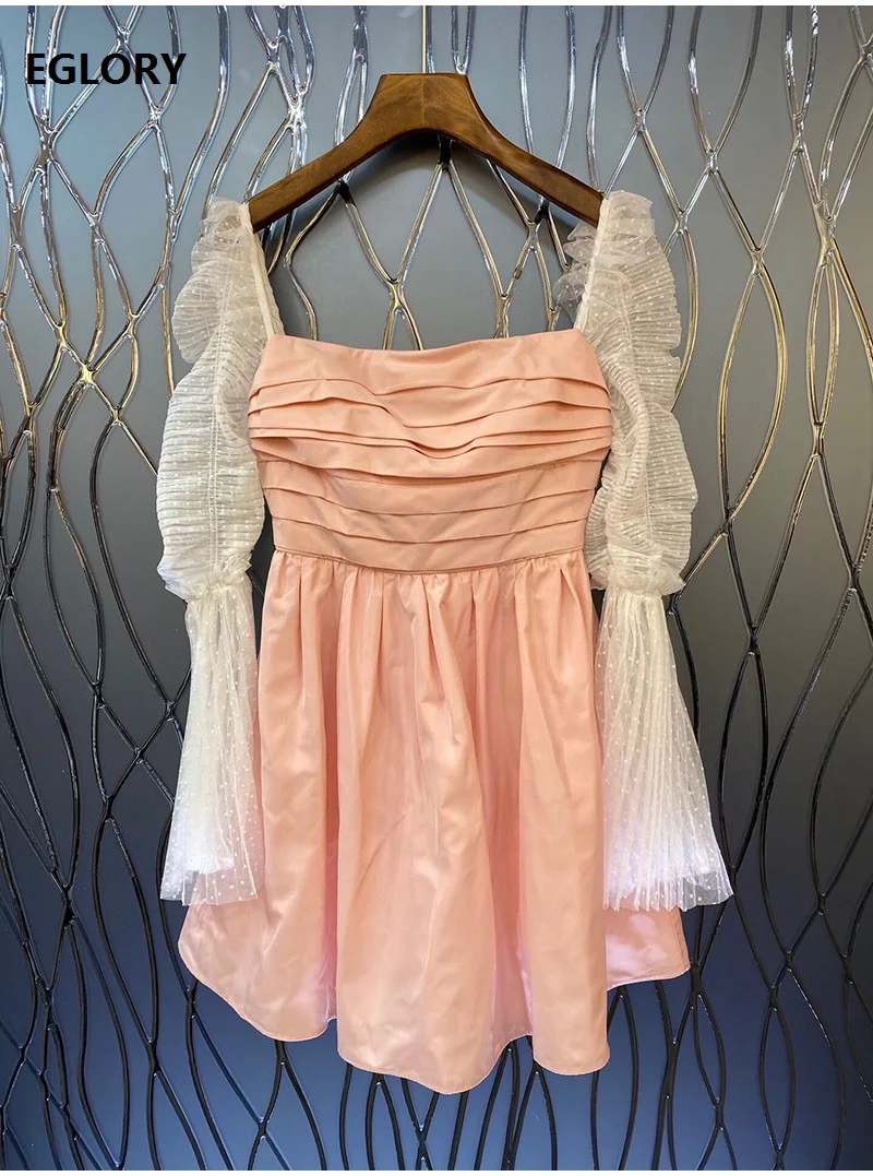 

Новейшее модное платье 2021 Сезон: Весна-Лето Клубная обувь на пикантном квадратном платье с узором в горошек с круглым отложным воротников п...