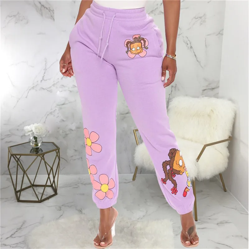 

Women's Harajuku Cartoon Printing Lovely Loose Leisure Straight Trousers Pant Hip Hop Pants