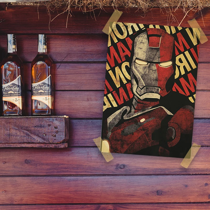 1 шт. кино Железный человек Ретро плакат на крафт бумаге домашнее барное кафе