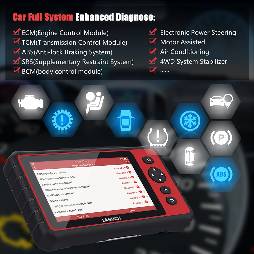 Launch CRP909C OBD2 Инструменты Профессиональный диагностический сканер полная система