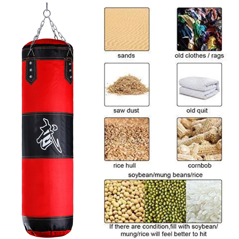 8 in 1 Professional Boxing Sandbag Punching Bag Training Fitness with Hanging Kick Adults Gym Exercise Empty-Heavy | Спорт и