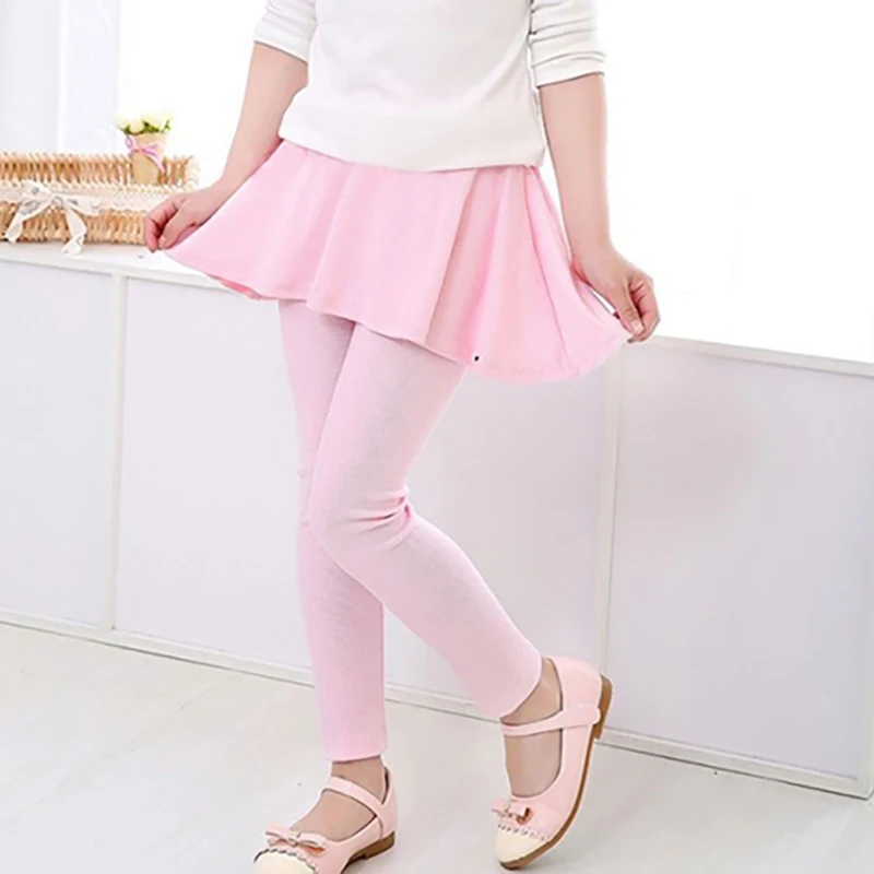 Леггинсы для девочек Весенние штаны Детские Теплые милые юбка из двух предметов