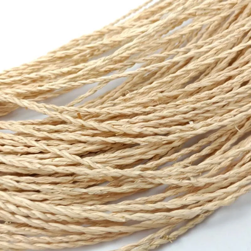 

45-90 Meters Natural Raffia Straw Weaving Rope Students Handmade DIY Material For Home Chair Table Basket Furniture Decoration