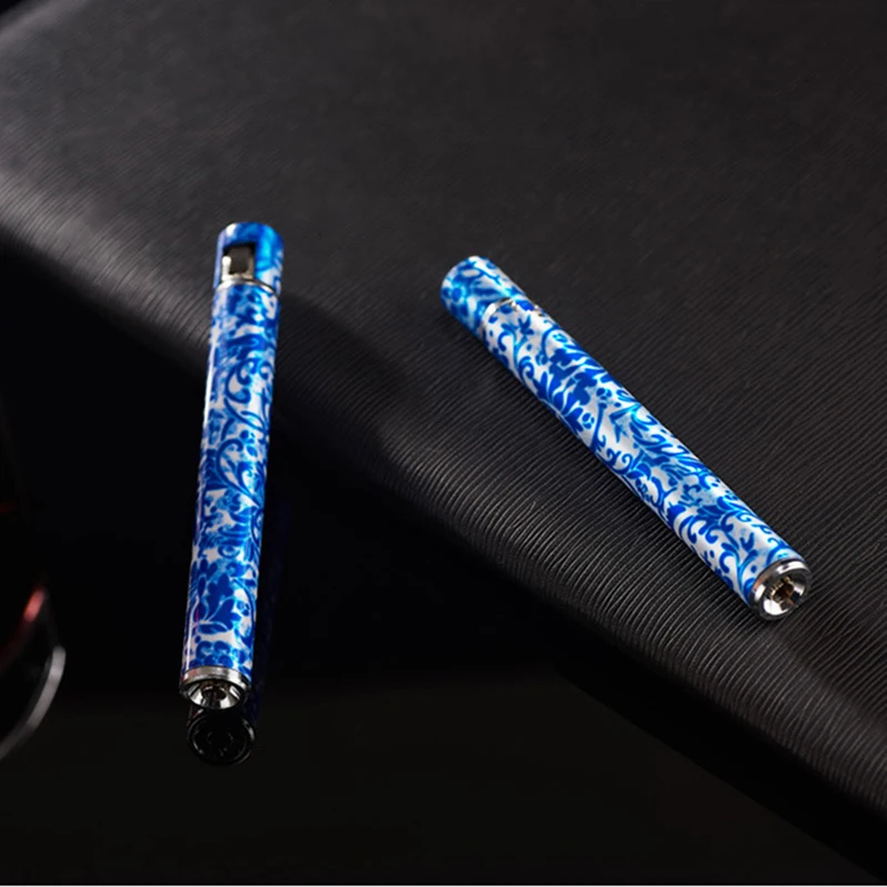 Компактная мини зажигалка Бутановая металлическая в форме сигареты карманный