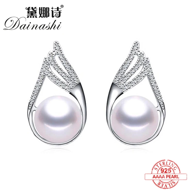 Самая низкая цена! Женские серьги гвоздики из серебра 925 пробы с натуральным